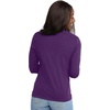 Hanes Women’s Long Sleeve Cotton T-Shirt, Lightweight Crewneck and V-Neck Tee for Women, Modern Fit(Violet Splendor)