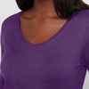 Hanes Women’s Long Sleeve Cotton T-Shirt, Lightweight Crewneck and V-Neck Tee for Women, Modern Fit(Violet Splendor)