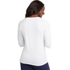 Hanes Women’s Long Sleeve Cotton T-Shirt, Lightweight Crewneck and V-Neck Tee for Women, Modern Fit(White)
