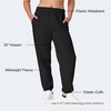 Hanes Women’s Originals Midweight Fleece Joggers, Sweatpants with Pockets, 30″, Plus(Black)