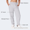 Hanes Women’s Originals Midweight Fleece Joggers, Sweatpants with Pockets, 30″, Plus(Light Steel)