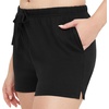 Hanes Womens Originals Shorts, Cotton Jersey Shorts, Gym Shorts for Women, 2.5″, Plus(Black)