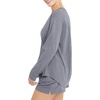 Hanes Women’s Originals Tri-Blend Long-Sleeve T-Shirt, Crewneck Tee for Women, Relaxed Fit, Plus Sizes(Athletic Navy Pe Heather)