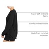 Hanes Women’s Originals Tri-Blend Long-Sleeve T-Shirt, Crewneck Tee for Women, Relaxed Fit, Plus Sizes(Black)