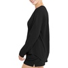 Hanes Women’s Originals Tri-Blend Long-Sleeve T-Shirt, Crewneck Tee for Women, Relaxed Fit, Plus Sizes(Black)