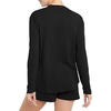 Hanes Women’s Originals Tri-Blend Long-Sleeve T-Shirt, Crewneck Tee for Women, Relaxed Fit, Plus Sizes(Black)