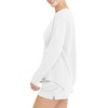 Hanes Women’s Originals Tri-Blend Long-Sleeve T-Shirt, Crewneck Tee for Women, Relaxed Fit, Plus Sizes(Eco White)