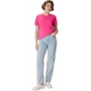 Hanes Women’s Perfect-T Crewneck T-Shirt, Lightweight Cotton Short Sleeve Tee for Women(Amaranth)