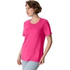 Hanes Women’s Perfect-T Crewneck T-Shirt, Lightweight Cotton Short Sleeve Tee for Women(Amaranth)