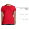 Hanes Women’s Perfect-T Crewneck T-Shirt, Lightweight Cotton Short Sleeve Tee for Women(Athletic Red)