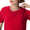 Hanes Women’s Perfect-T Crewneck T-Shirt, Lightweight Cotton Short Sleeve Tee for Women(Deep Red)