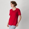 Hanes Women’s Perfect-T Crewneck T-Shirt, Lightweight Cotton Short Sleeve Tee for Women(Deep Red)