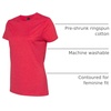 Hanes Women’s Perfect-T Crewneck T-Shirt, Lightweight Cotton Short Sleeve Tee for Women(Heather Red)