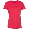 Hanes Women’s Perfect-T Crewneck T-Shirt, Lightweight Cotton Short Sleeve Tee for Women(Heather Red)