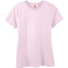 Hanes Women’s Perfect-T Crewneck T-Shirt, Lightweight Cotton Short Sleeve Tee for Women(Pale Pink)