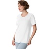 Hanes Women’s Perfect-T Crewneck T-Shirt, Lightweight Cotton Short Sleeve Tee for Women(White)
