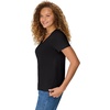 Hanes Women’s Perfect-T V-neck T-shirt, Cotton Short Sleeve Tee for Women, 1 or 2-Pack(Black)