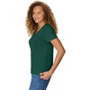 Hanes Women’s Perfect-T V-neck T-shirt, Cotton Short Sleeve Tee for Women, 1 or 2-Pack(Deep Forest)