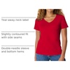 Hanes Women’s Perfect-T V-neck T-shirt, Cotton Short Sleeve Tee for Women, 1 or 2-Pack(Deep Red)