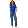 Hanes Women’s Perfect-T V-neck T-shirt, Cotton Short Sleeve Tee for Women, 1 or 2-Pack(Deep Royal)