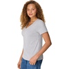 Hanes Women’s Perfect-T V-neck T-shirt, Cotton Short Sleeve Tee for Women, 1 or 2-Pack(Light Steel)