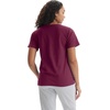 Hanes Women’s Perfect-T V-neck T-shirt, Cotton Short Sleeve Tee for Women, 1 or 2-Pack(Maroon)