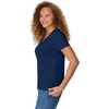 Hanes Women’s Perfect-T V-neck T-shirt, Cotton Short Sleeve Tee for Women, 1 or 2-Pack(Navy)