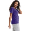 Hanes Women’s Perfect-T V-neck T-shirt, Cotton Short Sleeve Tee for Women, 1 or 2-Pack(Purple)