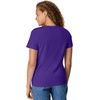Hanes Women’s Perfect-T V-neck T-shirt, Cotton Short Sleeve Tee for Women, 1 or 2-Pack(Purple)