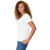 Hanes Women’s Perfect-T V-neck T-shirt, Cotton Short Sleeve Tee for Women, 1 or 2-Pack(White)