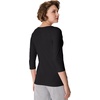 Hanes Women’s Raglan Sleeve Stretch Cotton Crewneck Tee(Black)