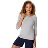 Hanes Women’s Raglan Sleeve Stretch Cotton Crewneck Tee(Grey Heather)