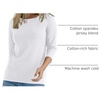 Hanes Women’s Raglan Sleeve Stretch Cotton Crewneck Tee(White)