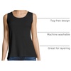 Hanes Women’s Shirts, Women’s Mini-Ribbed Cotton Tank Tops, Women’s Sleeveless T-Shirts, Women’s Tanks(Black)