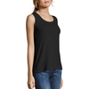Hanes Women’s Shirts, Women’s Mini-Ribbed Cotton Tank Tops, Women’s Sleeveless T-Shirts, Women’s Tanks(Black)