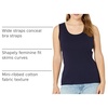 Hanes Women’s Shirts, Women’s Mini-Ribbed Cotton Tank Tops, Women’s Sleeveless T-Shirts, Women’s Tanks(Navy)