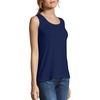 Hanes Women’s Shirts, Women’s Mini-Ribbed Cotton Tank Tops, Women’s Sleeveless T-Shirts, Women’s Tanks(Navy)