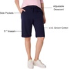 Hanes Women’s Shorts, French Terry Bermuda Pocket Shorts, Jersey Knit Fleece Shorts, Women’s Bermuda Shorts, 11″(Navy)