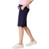 Hanes Women’s Shorts, French Terry Bermuda Pocket Shorts, Jersey Knit Fleece Shorts, Women’s Bermuda Shorts, 11″(Navy)