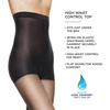 Hanes Women’s Silk Reflections Control Top Sheer Toe Silky Sheer High Waisted Pantyhose(Jet)
