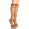 Hanes Women’s Silk Reflections Silky Sheer Knee Highs, Reinforced Toe, Knee-High Stockings(Little Color)