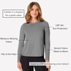 Hanes Women’s Sport Cool Dri Performance Long Sleeve T-Shirt(Grey Heather  Navy Heather teal Ivy  Peri Blue)