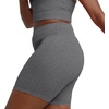 Hanes Women’s Stretch Jersey Bike Shorts, Women’s Cotton Sports Shorts, 7″ Inseam(Charcoal Heather)