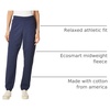 Hanes Women’s Sweatpants, EcoSmart Fleece Joggers, Pocketless Cinched Leg Sweatpants for Women, 30″(Navy Heather)