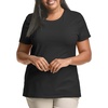 Hanes Women’s T-Shirt – Just My Size Cotton Tee – Plus Size Tee(Black)