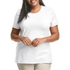 Hanes Women’s T-Shirt – Just My Size Cotton Tee – Plus Size Tee(White)