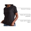 Hanes Women’s Tri-Blend Relaxed Fit T-Shirt, Oversized Lightweight Tee, Available in Plus Size(Black)