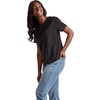 Hanes Women’s Tri-Blend Relaxed Fit T-Shirt, Oversized Lightweight Tee, Available in Plus Size(Black)