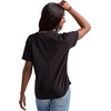 Hanes Women’s Tri-Blend Relaxed Fit T-Shirt, Oversized Lightweight Tee, Available in Plus Size(Black)