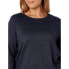 JUST MY SIZE Women’s Plus Size Sweatshirt, Ecosmart Fleece Pullover With V-notch(Ebony)